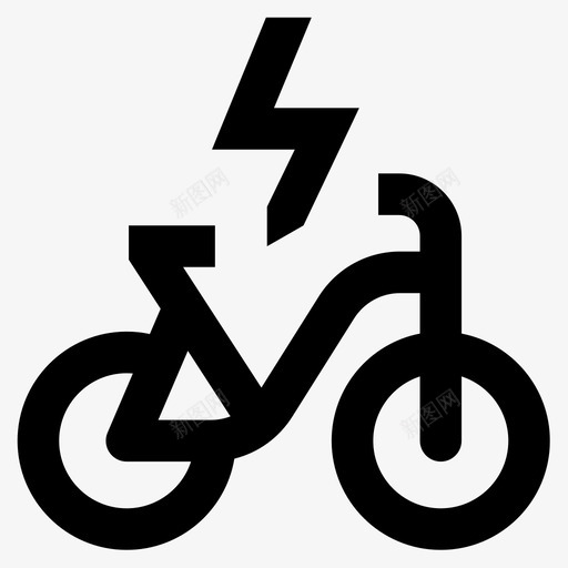 电动自行车公共交通概述图标svg_新图网 https://ixintu.com 公共交通 概述 电动自行车