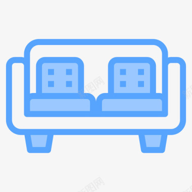 沙发家具装饰6蓝色图标图标