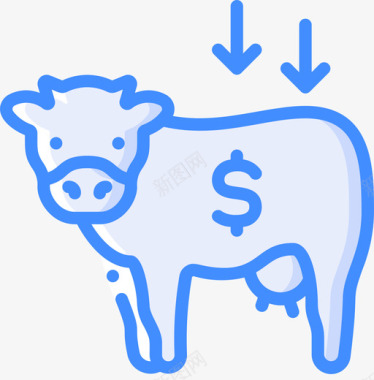 牛投资66蓝色图标图标