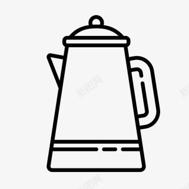 咖啡热饮水壶图标图标
