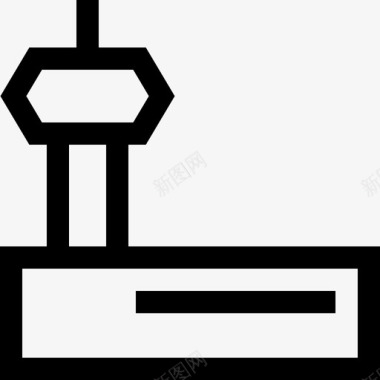 机场公共交通17直线图标图标