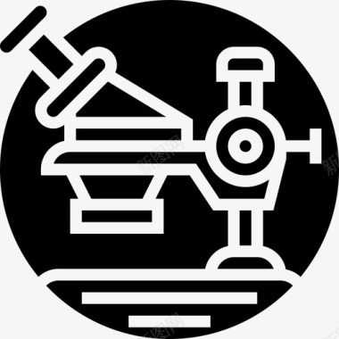 显微镜生物化学13字形图标图标