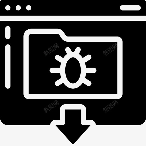 病毒黑网2填充图标svg_新图网 https://ixintu.com 填充 病毒 黑网