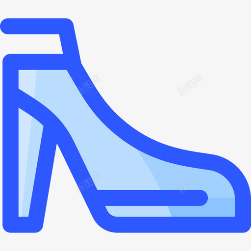 高跟鞋衣服154蓝色图标svg_新图网 https://ixintu.com 蓝色 衣服154 高跟鞋