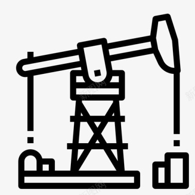 泵千斤顶石油1线性图标图标