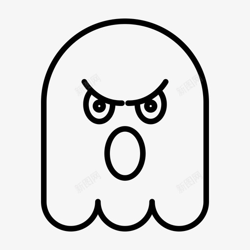 鬼魂卡通表情符号图标svg_新图网 https://ixintu.com 万圣节 卡通 表情符号 鬼魂 鬼魂表情1行