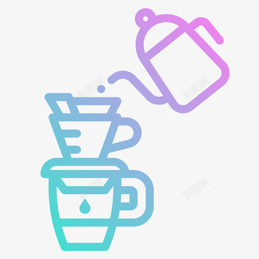 咖啡机咖啡机2梯度图标svg_新图网 https://ixintu.com 咖啡机 梯度