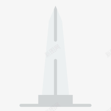 华盛顿纪念碑美国19号平坦图标图标