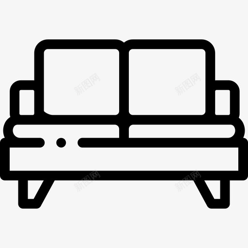 沙发床和早餐31线性图标svg_新图网 https://ixintu.com 早餐 沙发 线性