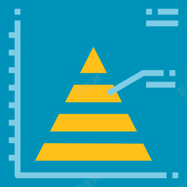 金字塔数据分析21平面图标图标