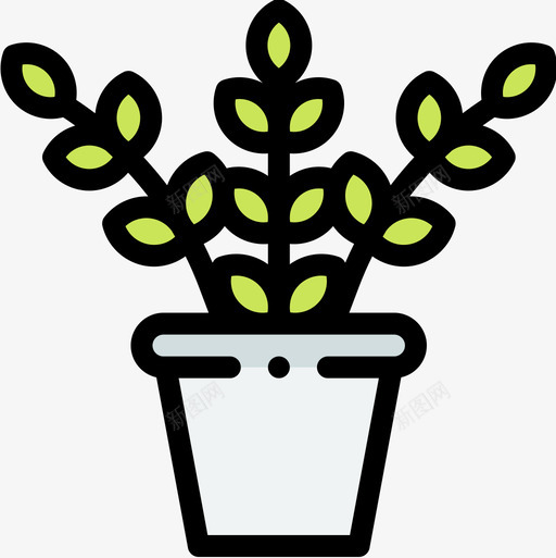 植物家和生活24线性颜色图标svg_新图网 https://ixintu.com 植物 生活 线性 颜色