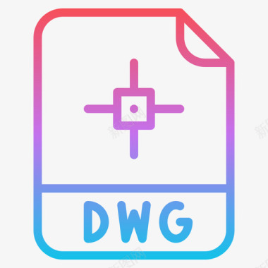 Dwg文件扩展名1渐变图标图标