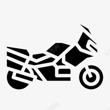 旅游摩托车运动交通图标图标