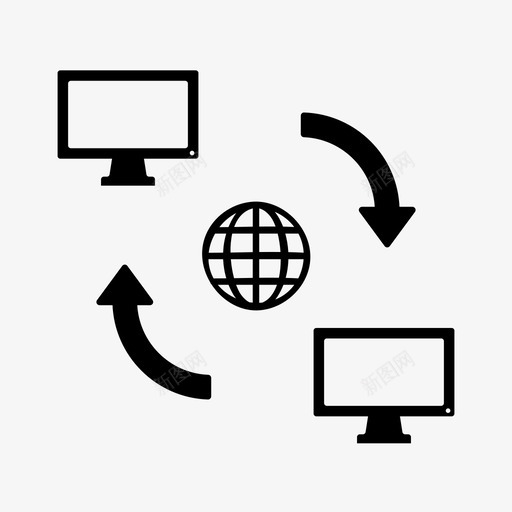 vnc计算机internet图标svg_新图网 https://ixintu.com internet vnc 网络 虚拟网络 计算机