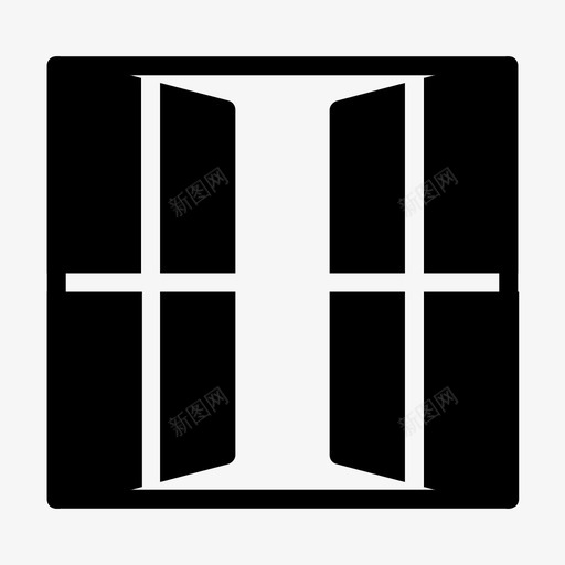 窗家房子图标svg_新图网 https://ixintu.com 内部 家 开放 房子 物流线字形 窗