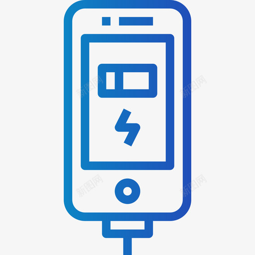 电池智能手机9渐变图标svg_新图网 https://ixintu.com 手机 智能 渐变 电池