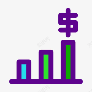 利润商业和金融97线性颜色图标图标