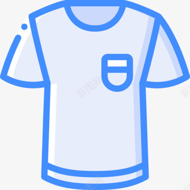 衬衫时装和服装蓝色图标图标