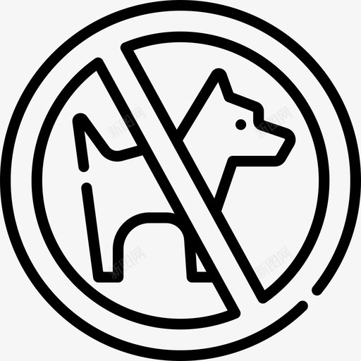 禁止携带宠物禁止信号7直系图标svg_新图网 https://ixintu.com 信号 宠物 携带 直系 禁止