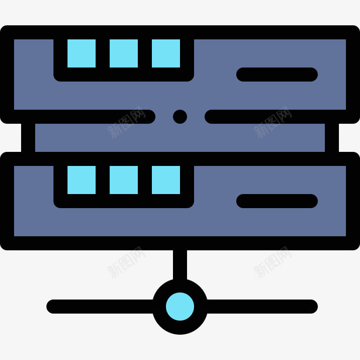 服务器数字营销138线性颜色图标svg_新图网 https://ixintu.com 数字营销138 服务器 线性颜色
