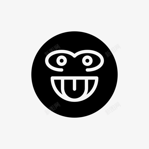 表情面部舌头图标svg_新图网 https://ixintu.com 舌头 表情 面部