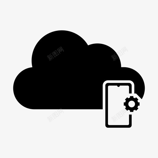 构建应用云移动图标svg_新图网 https://ixintu.com 应用 服务 构建 移动