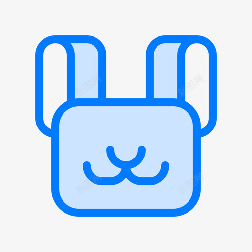 兔子复活节52蓝色图标svg_新图网 https://ixintu.com 兔子 复活节52 蓝色