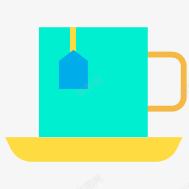 茶杯咖啡厅95扁平图标图标