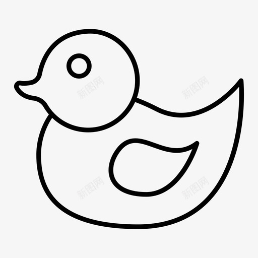 鸭子童年玩耍图标svg_新图网 https://ixintu.com 儿童线 橡皮 玩具 玩耍 童年 鸭子