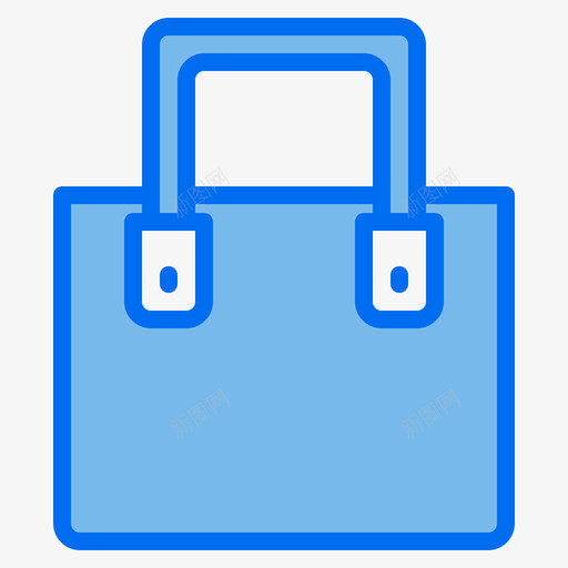 购物袋11号包蓝色图标svg_新图网 https://ixintu.com 11号包 蓝色 购物袋