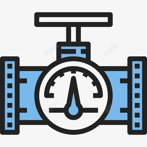 压力表能量48蓝色图标svg_新图网 https://ixintu.com 压力表 能量 蓝色