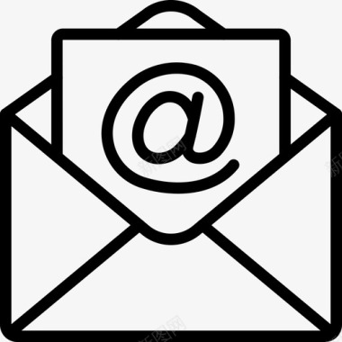 电子邮件信息技术13线性图标图标
