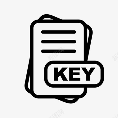 密钥文件扩展名文件格式文件类型集合图标包图标
