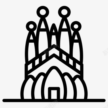 拉萨格拉达家族巴塞罗那教堂巴塞罗那纪念碑图标图标