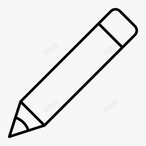 铅笔童年玩具图标svg_新图网 https://ixintu.com 书写 玩具 玩具童年线 童年 铅笔
