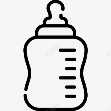 奶瓶婴儿玩具2线性图标图标