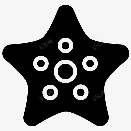 海星水母海洋动物图标svg_新图网 https://ixintu.com 动物 图标 夏威夷 水母 海星 海洋 海洋生物 符号 雕文