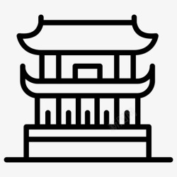 故宫博物院故宫博物院北京地标北京纪念碑图标高清图片