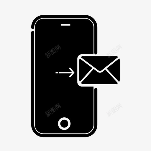 手机短信手机已发送图标svg_新图网 https://ixintu.com 发送 手机 手机短信