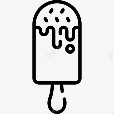 冰棒冰淇淋店27直列图标图标