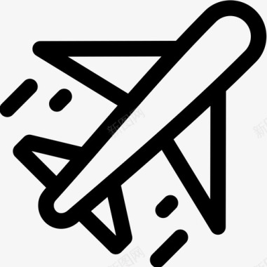 飞机物流83直线型图标图标
