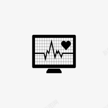 心率监护仪健康状况心跳图标图标