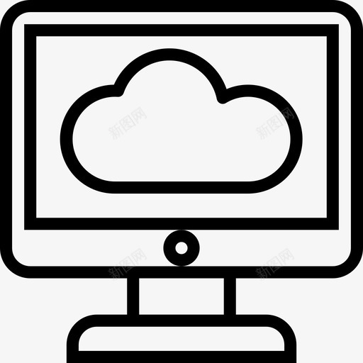 云计算数据和网络管理1线性图标svg_新图网 https://ixintu.com 云计算 数据 线性 网络管理