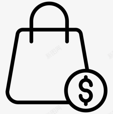 购物袋价格购物袋购物袋折扣图标图标