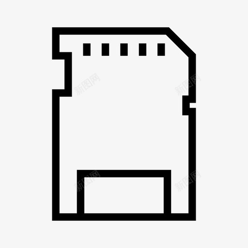 卡芯片存储器图标svg_新图网 https://ixintu.com micro sd 卡 存储器 电子设备 芯片