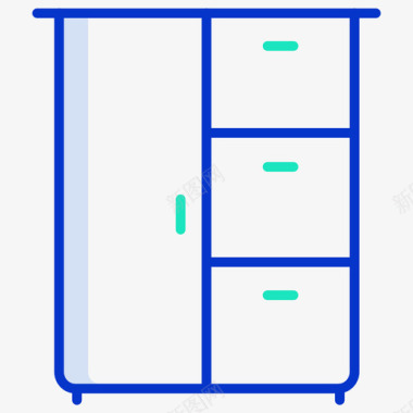 衣柜家具装饰3轮廓颜色图标图标