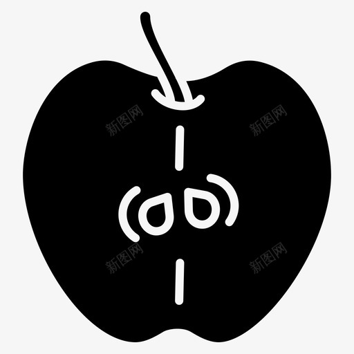 苹果切切苹果图标svg_新图网 https://ixintu.com 切 切苹果 水果 水果和蔬菜 苹果
