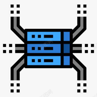 服务器计算机网络9线颜色图标图标