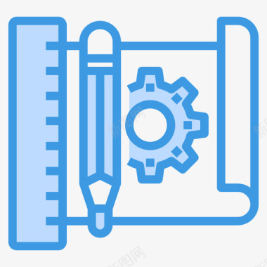 平面图工程59蓝色图标图标