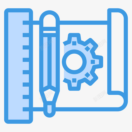平面图工程59蓝色图标svg_新图网 https://ixintu.com 工程 平面图 蓝色
